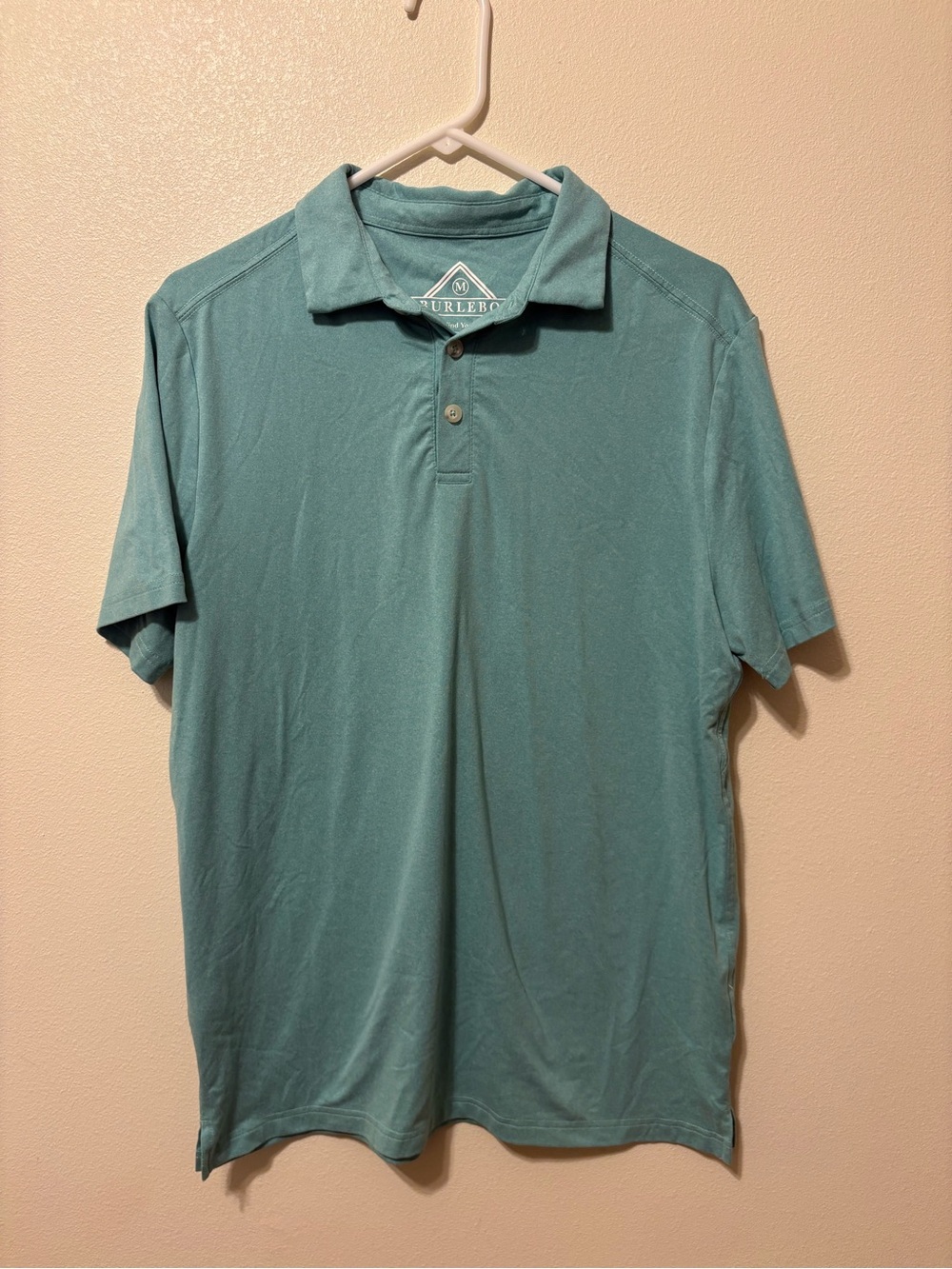 BURLEBO Teal Green Men's Polo